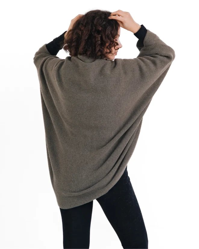Wool Plaid Scarf with armholes