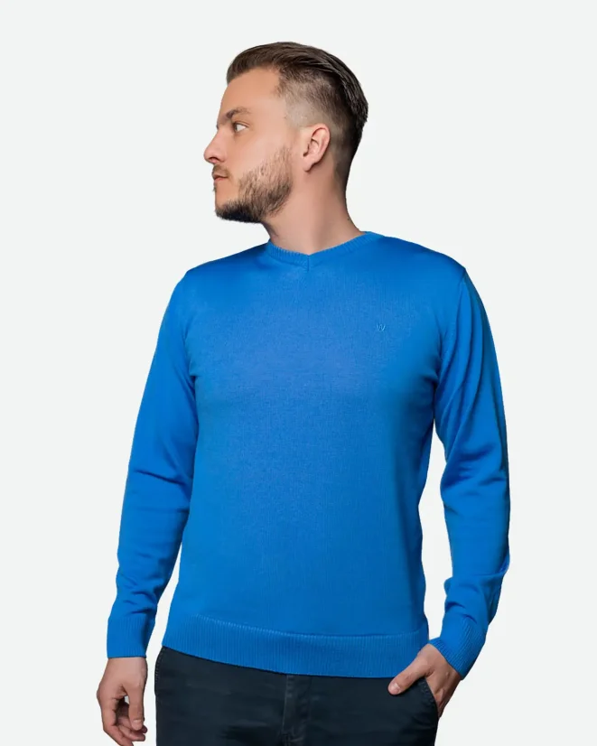 Men´s Merino wool crewneck sweater - Color: Grey, Size: XXL