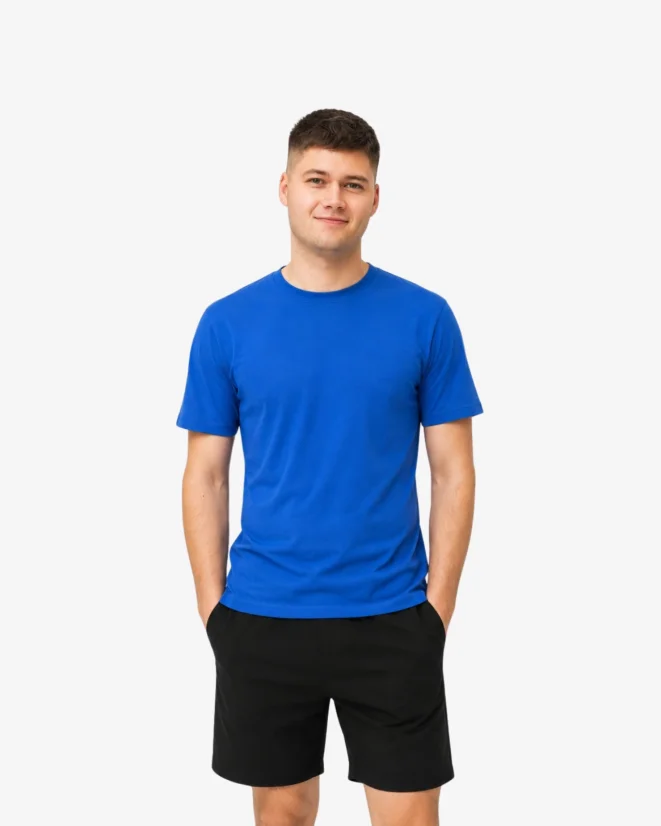 Men´s Functional T-shirt Merino 140 - Color: Light blue, Size: S