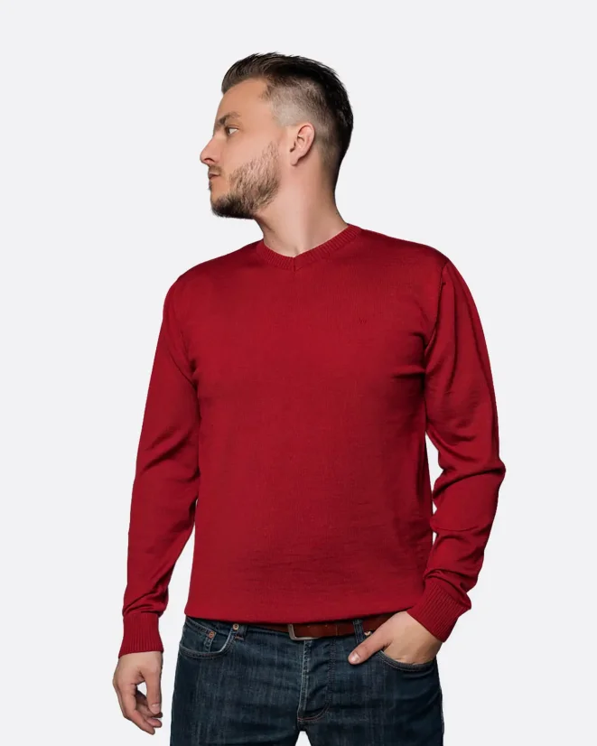 Men´s Merino wool crewneck sweater - Color: Grey, Size: XXL