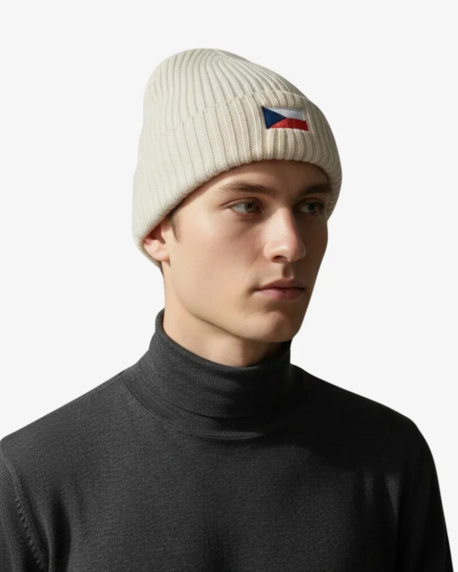 Čepice woolife CZ Power Merino Extra Fine - Kolor: Kremowy, Rozmiar-wymiary: L-XL