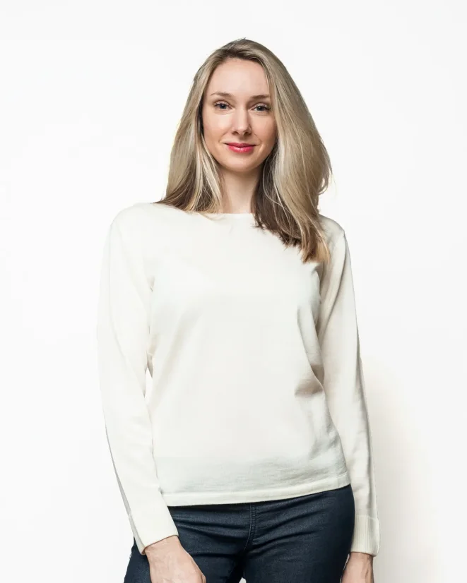 Women´s Merino Wool Sweater - Color: Beige, Size: L