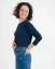 Damen Funktions T-Shirt Merino 140 - Farbe: Dunkelblau, Größe: XL