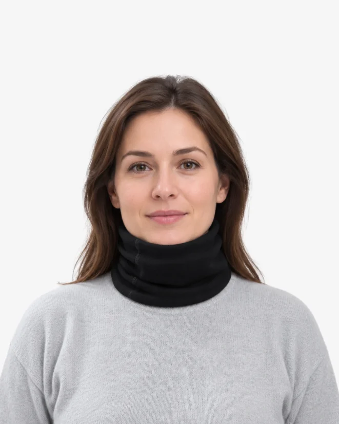 Women´s functional neck warmer Merino 210 Black size UNI