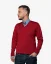 Men´s Merino Wool Sweater with Deep Neckline - Color: Grey, Size: S