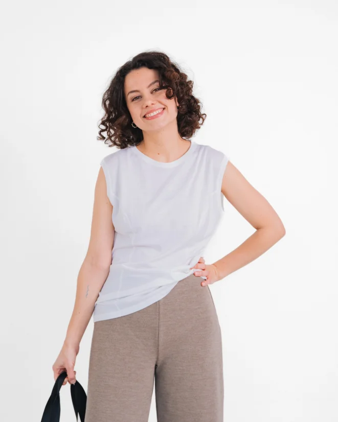 Women´s Functional Tank Top Merino 195 White - Color: White, Size: XL