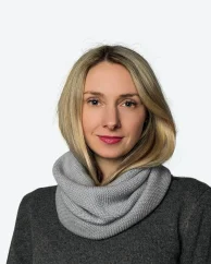 Dámská kruhová vlněná šála Merino Extra Fine Grey