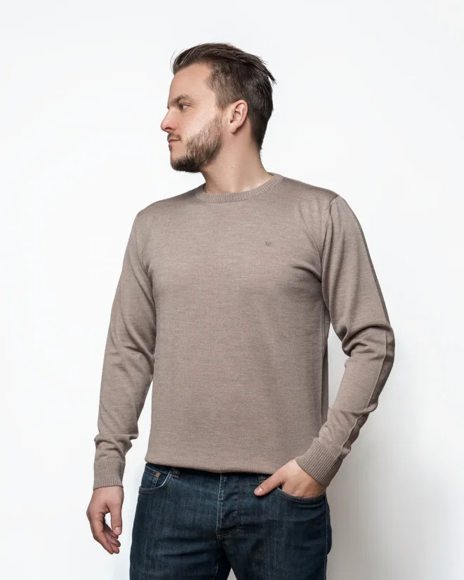 Men´s Merino Wool Sweater - Color: Antracit, Size: S