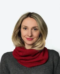 Dámská kruhová vlněná šála Merino Extra Fine Claret Bordó