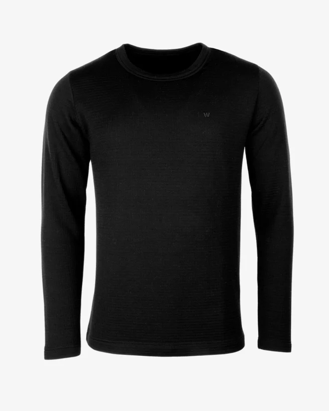 Bluza wełniana WAFFLE 270 - Kolor: Czarny, Rozmiar: M