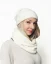 Women´s Circular Wool Scarf + Cap Merino Extra Fine Natural
