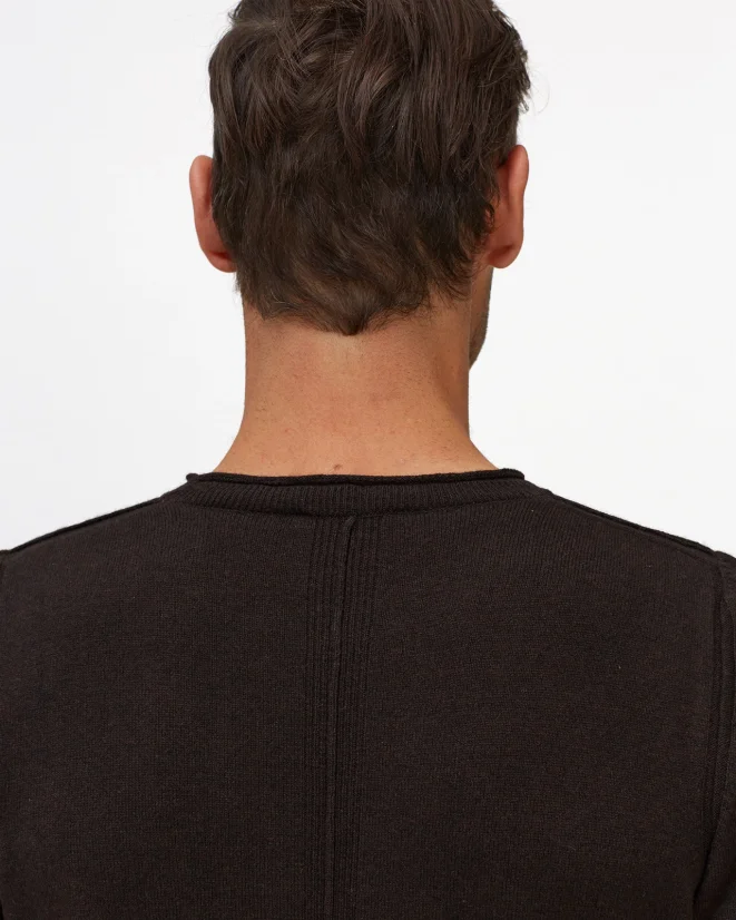 Herren Pullover aus Kaschmir-Mischung - Farbe: Olive, Größe: XXL