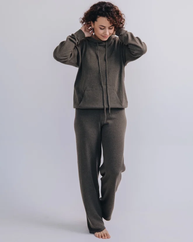 Women´s Cashmere Blend Pants - Color: Black, Size: XS-S