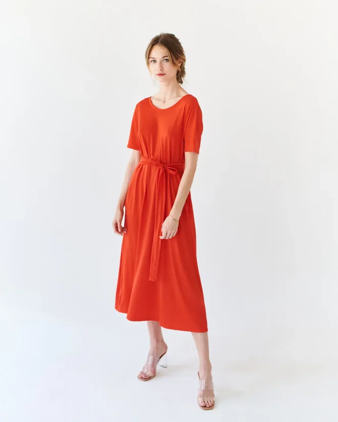 Dress Merino 140 - Color: Coral, Size: L-XL