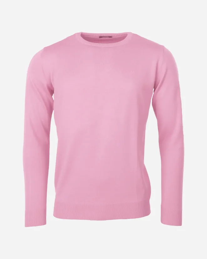 Herrenpullover aus Merinomischung - Farbe: Rosa, Größe: XXL