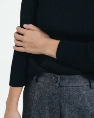 Rollkragenpullover aus Wolle und Merinowolle