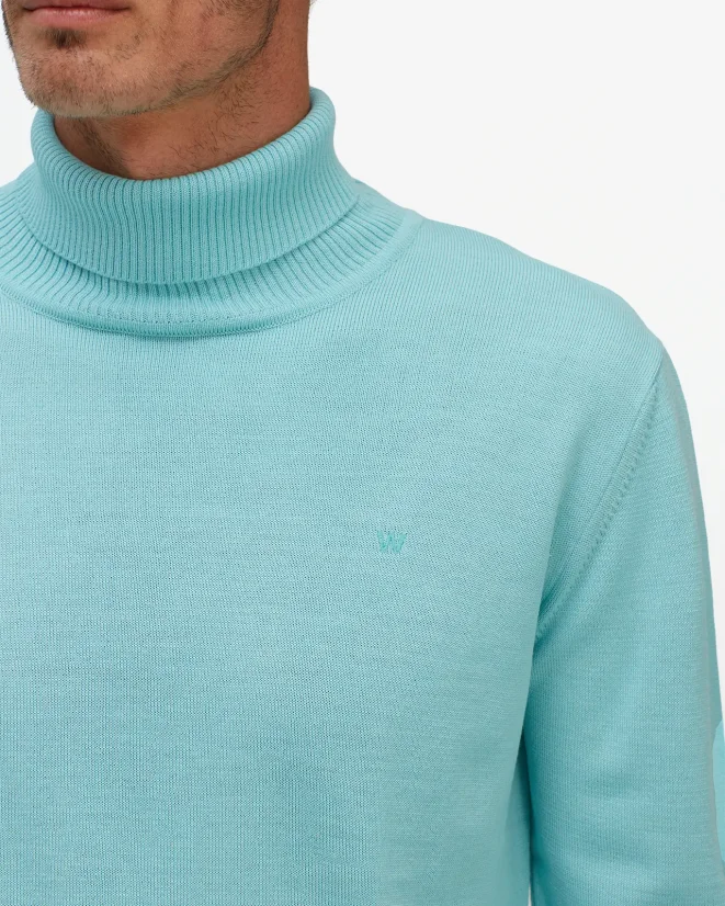 Herren-Rollkragenpullover aus Merinomischung - Farbe: Schwarz, Größe: XL