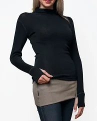 Dámske vlnené tričko Merino 240 s dlhým rukávom + stojáčik