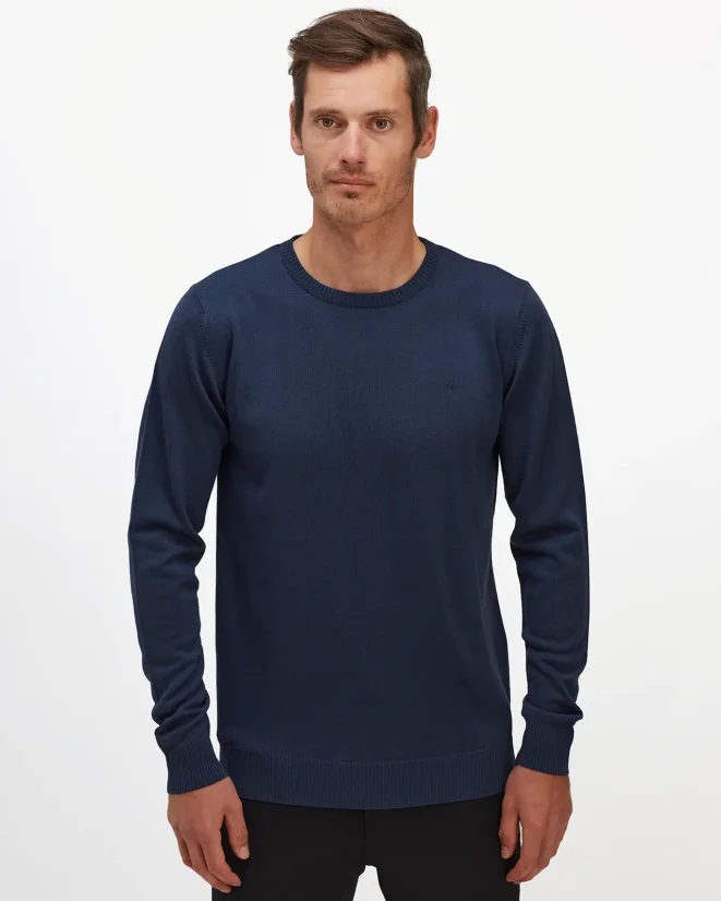 Men´s Merino Blend Wool Sweater - Color: Black, Size: S