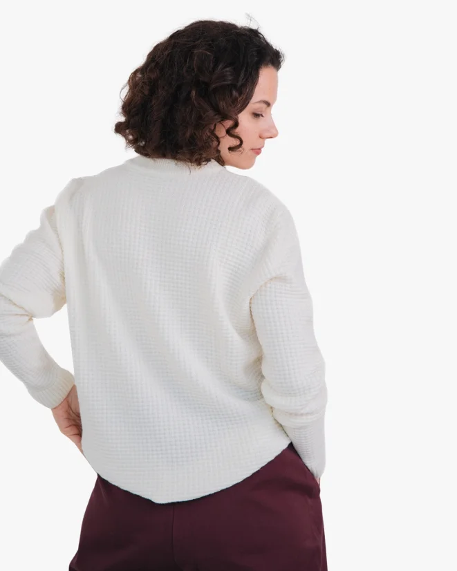Damen-Wollpullover „CS“ Merino - Farbe: Cremefarben, Größe: XS