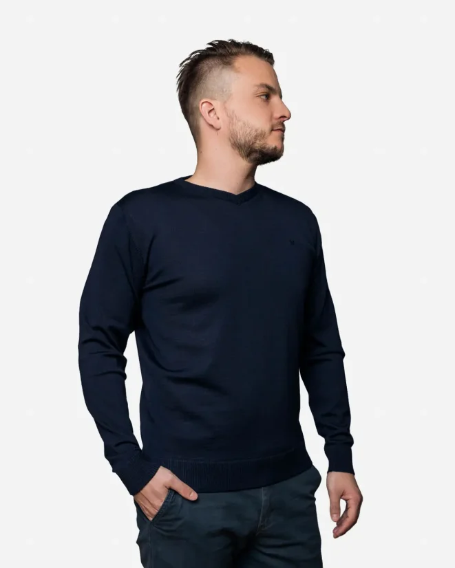 Men´s Merino wool crewneck sweater - Color: Grey, Size: XXL