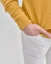 Pánsky sveter z jahňacej vlny - Farba: Žltá, Veľkosť: XL