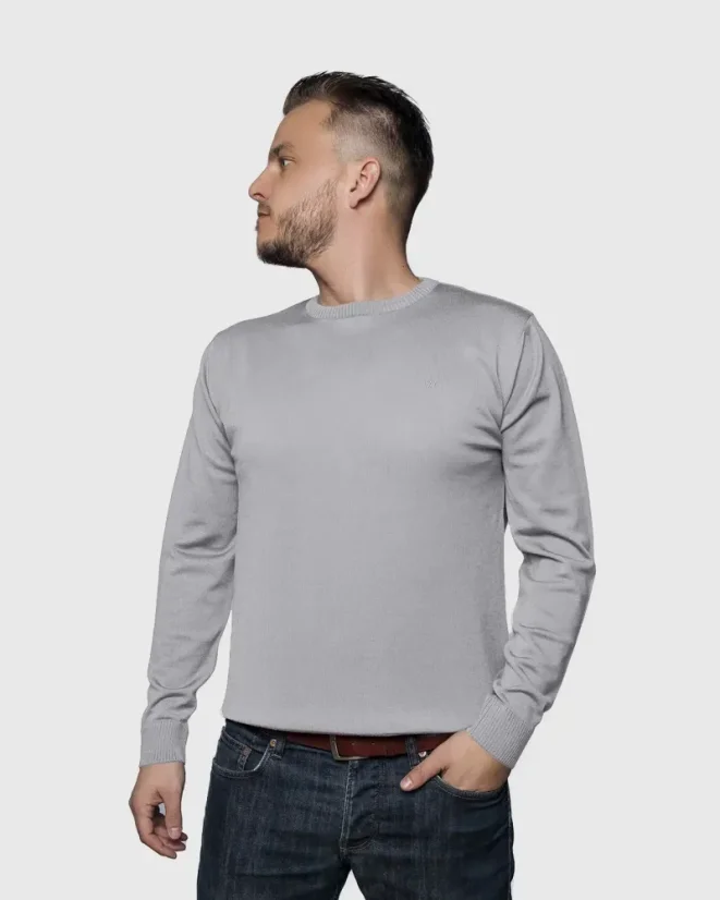 Men´s Merino Wool Sweater - Color: Antracit, Size: S