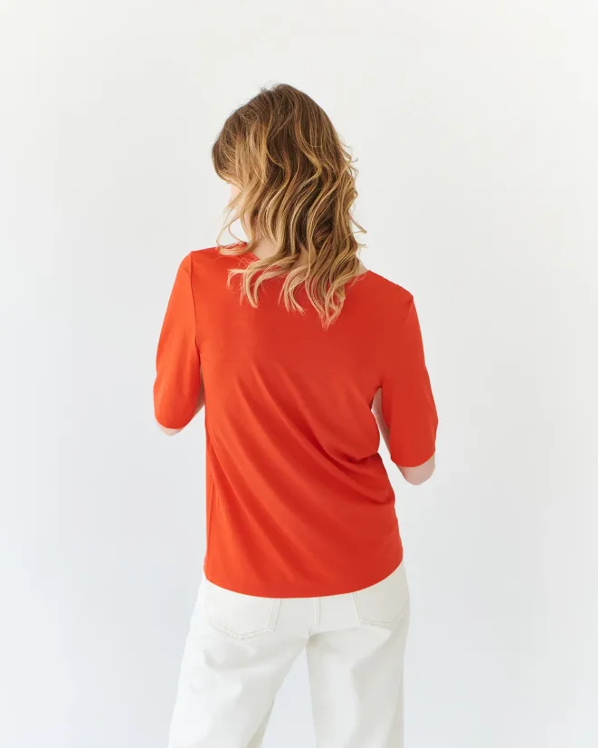 Damen T-Shirt Merino Basic 140 - Farbe: Schwarz, Größe: XXL
