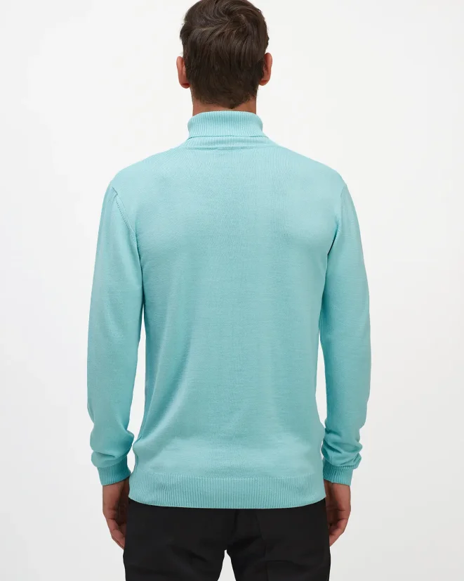 Herren-Rollkragenpullover aus Merinomischung - Farbe: Schwarz, Größe: XL