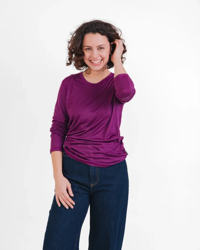 Damen Funktions T-Shirt Merino 140 - Farbe: Dunkelblau, Größe: XL