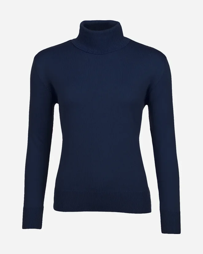 Damen Woll-Rollkragenpullover Merino - Farbe: Grau