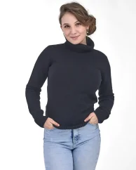 Damen-Rollkragenpullover aus Kaschmir