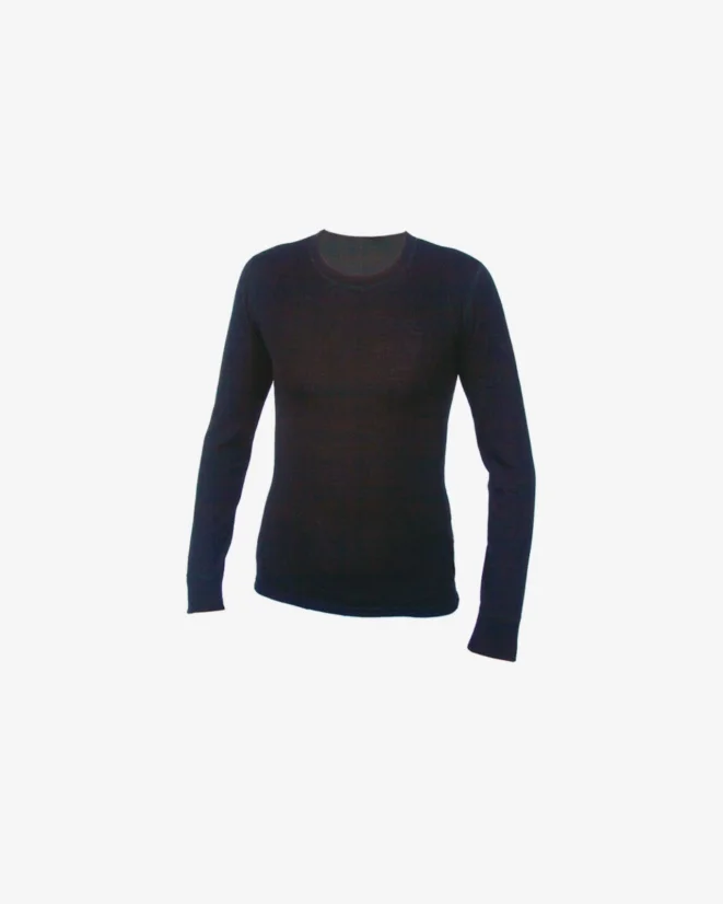 Children´s functional shirt for boy and girl Merino 210 long sleeve - Color: Black, Size: 146