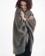 Wool Plaid Scarf with armholes