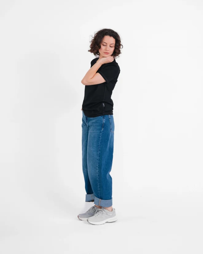 Damen Funktions T-Shirt Merino 140 - Farbe: Hellblau, Größe: XL