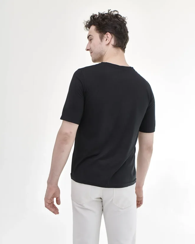 Men´s T-shirt Merino Basic 140 - Color: Black, Size: L