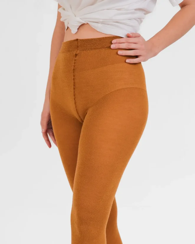 Damskie legginsy Merino SuperSoft - Kolor: Ciemnobrązowy, Rozmiar rajstop: 164/108