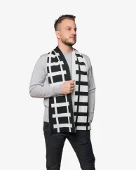 Wool scarf RAIL TRACK
