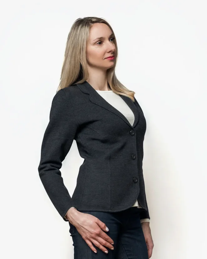 Dámske vlnené sako Merino - Farba: Antracit, Veľkosť: L