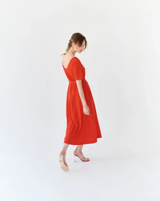 Dress Merino 140 - Color: Coral, Size: L-XL