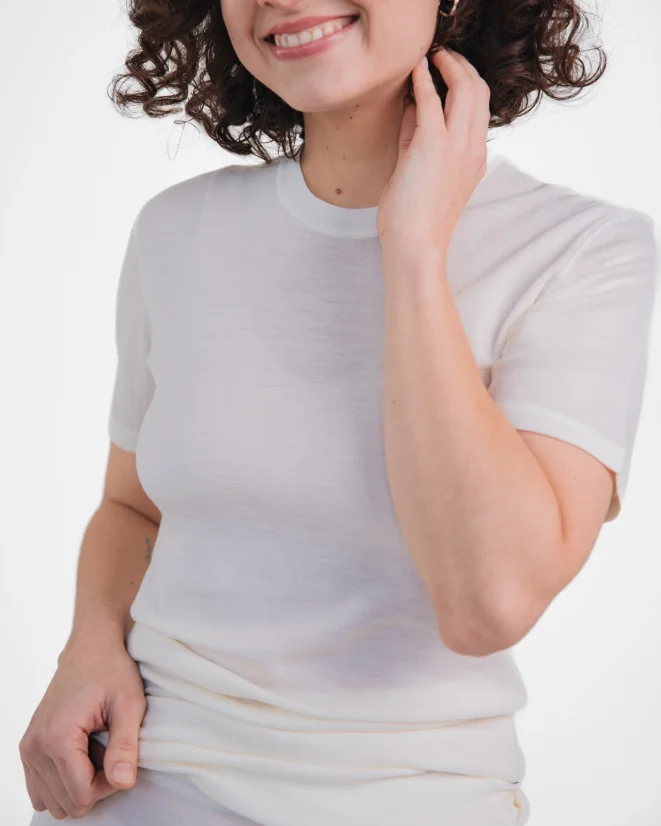 Damen Funktions-T-Shirt Merino 210 - Farbe: Beige, Größe: S