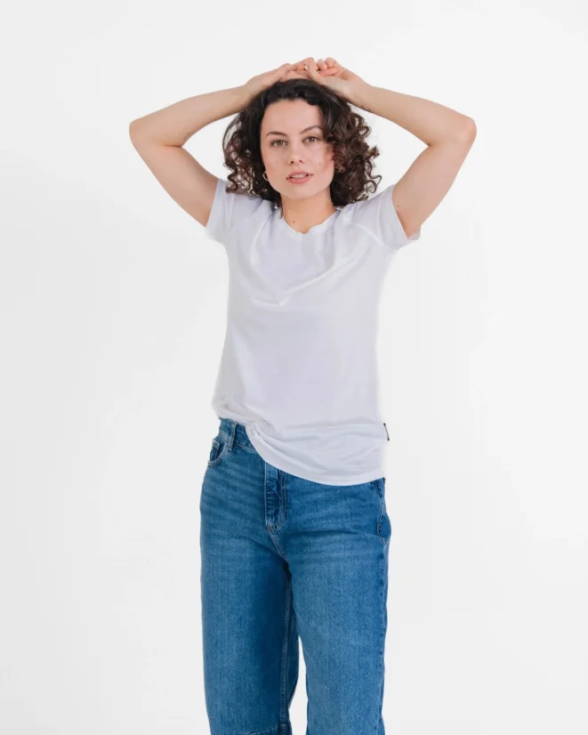 Dámske funkčné tričko Merino 195 Biela - Farba: Biela, Veľkosť: XL