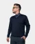 Men´s Merino Wool Sweater with Deep Neckline - Color: Grey, Size: S