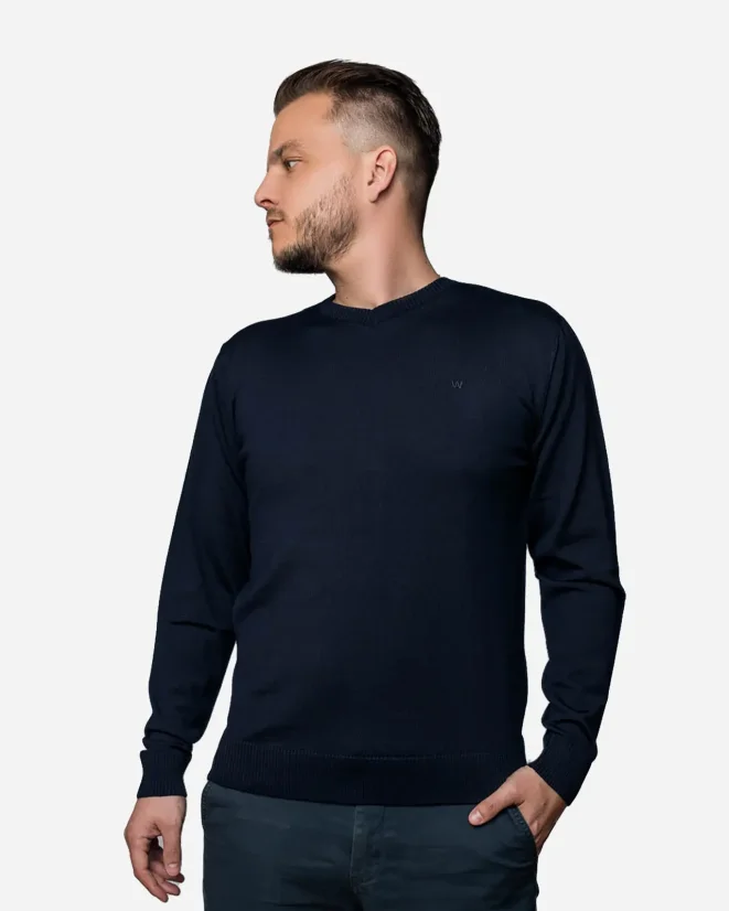 Men´s Merino wool crewneck sweater - Color: Grey, Size: XXL