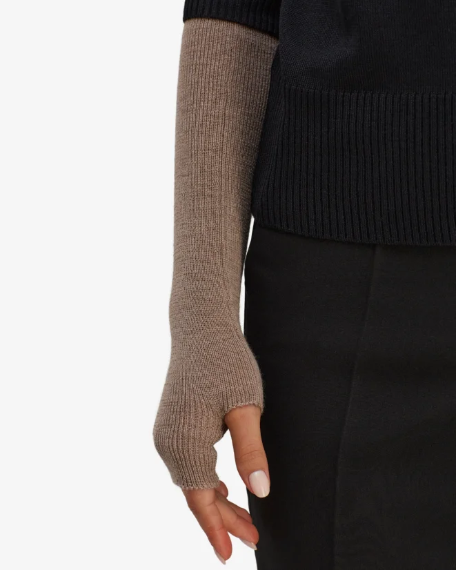 Damen Handwärmer - Farbe: Braun, Größe: Univerzální