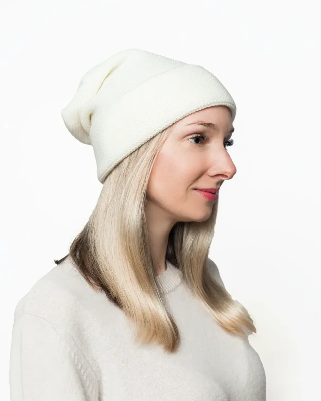 Dámská vlněná čepice Merino Extra Fine Natural
