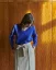 Women´s Deep Neck Wool Sweater Cashmere - Color: Orange, Size: S