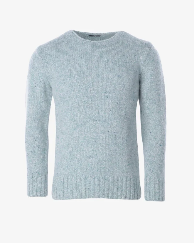 Pánský svetr Alpaka Blend - Barva: Světle modrá, Velikost: XL