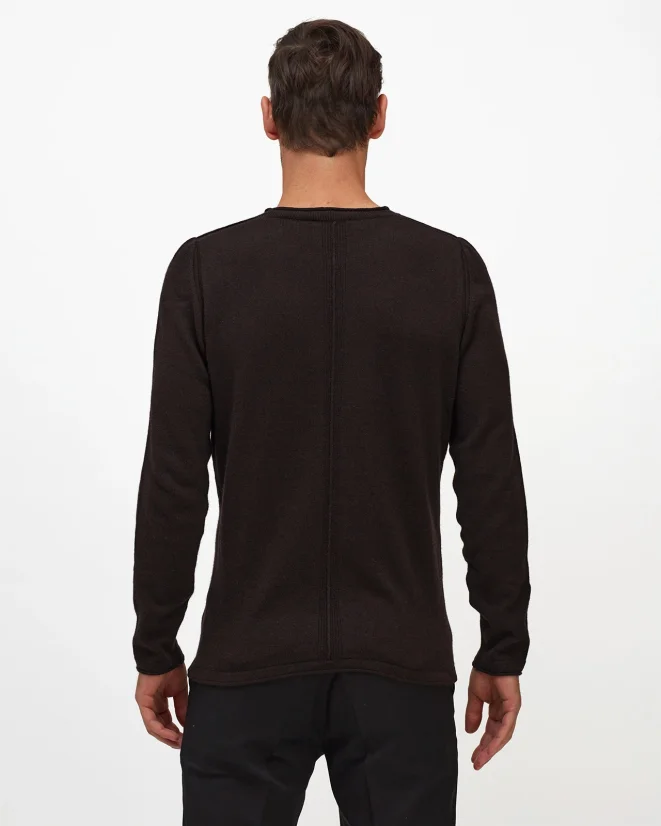 Men´s Cashmere Blend Sweater - Color: Brown, Size: XL