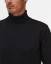 Herren-Rollkragenpullover aus Merinomischung - Farbe: Schwarz, Größe: XL